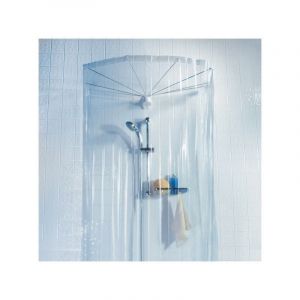 Spirella Rideaux de douche peva ombrella 200x170cm Blanc Transparent