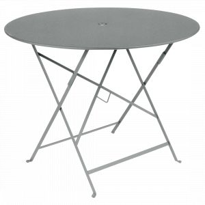 Image de Fermob Table pliante BISTRO ronde - C7 Gris lapilli - Ø 96 cm