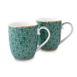 Image de Pip studio Coffret 2 petits mugs verts Floral Spring to life 28cl