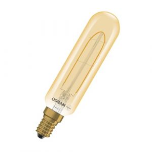 Osram Tube LED Vintage 1906 T28 Filament, 2,8 W, E14, dor&eacute;, transparent, T28, pour bandeaux lumineux, meubles, vitrines, luminaires encastr&eacute;s,