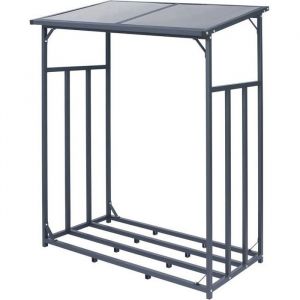 CLP Abri pour bois de chauffage Ruston en acier galvanis&eacute;, L