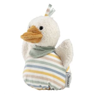 Sterntaler Sac &agrave; c&acirc;liner canard Edda Lou en jersey et peluche avec hochet pour gar&ccedil;ons et filles