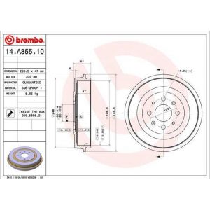 Image de Brembo Jeu de 2 tambours de frein 14.A855.10