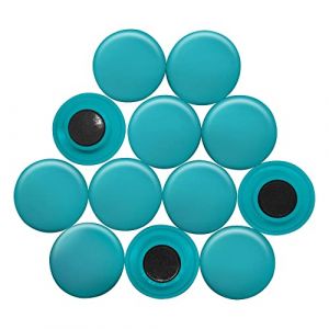 Grands Aimants de Bureau de Planification Verte pour Réfrigérateur, Tableau Blanc, Tableau D'Affichage de 40mm dia x 8mm de Haut - Pack de 12