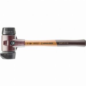 Maillet HALDER SIMPLEX Caoutchouc chargé, avec pied intégré / avec boîtier en fonte malléable et manche en bois de haute qualité - D=80 mm - 3022.280