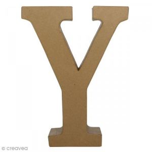 Image de decopatch Lettre fantaisie «Y» - papier mâché