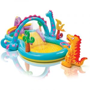 Intex Parc de jeu gonflable Dinoland- L. 333 x l. 229 cm - Multicolore
