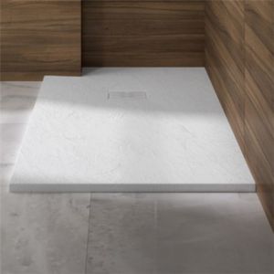 Kinedo Receveur Kinerock Evo aspect minéral blanc 90x70 RD9006