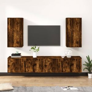 Image de VidaXL Ensemble de meubles TV 4 pcs Chêne fumé Bois d'ingénierie 3188699