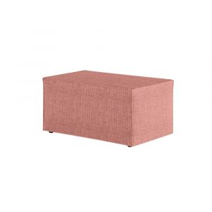 Loungitude Clarisse - Pouf en tissu textur&eacute; 3D - Rose