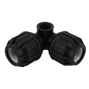 Codital Adaptateur coudé à 90° connexion femelle pour arroseur Ø32-1/2" - Raccord PE compression -