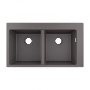 Hansgrohe Viers - Evier encastré granit S510-F770, pierre grise 43316290