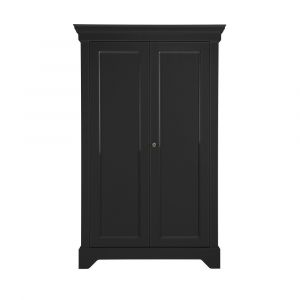 Made by Woood ISABEL - Armoire classique pin massif - Noir