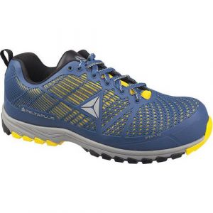 Image de Delta Plus CHAUSSURE BASSE POLYURÉTHANE/MESH - S1P HRO SRC BLEU JAUNE - DSPORSPBJ0-taille-42 - Beige/Gris Foncé