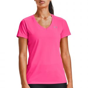 Under Armour Haut à col en V UA Tech pour femme Pink - Taille SM