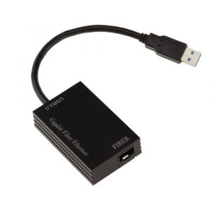 Kalea Informatique Carte Réseau Ethernet Fibre USB GIgabit 1 PORTS SFP - USB3 5G - REALTEK RTL8153