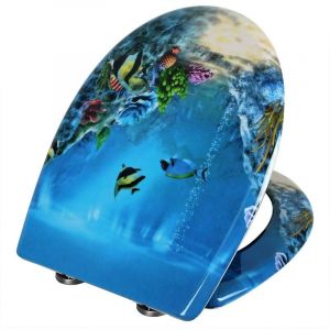 Abattant WC si&egrave;ge de toilette en plastique thermodurcissable charni&egrave;res en acier inoxydable design d&eacute;co 19_0000687