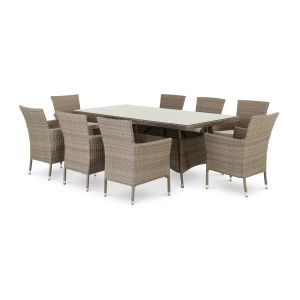 Ensemble de jardin table 200x100 et 8 chaises