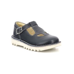 Kickers Salom&eacute;s Cuir Kick Mary Jane Bleu - Couleur Bleu - Taille 26