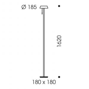 Oligo Plus GLANCE Lampadaire LED droit avec variateur, 44-883-11-25,