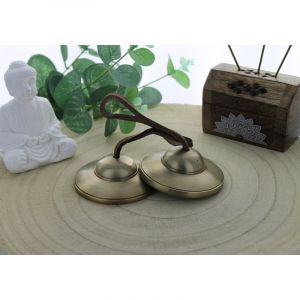 Image de Cymbale Tibétaine en Bronze Grand Modèle