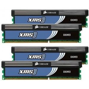 Image de Corsair CMX16GX3M4A1333C9 - Barrettes mémoire 4 x 4 Go DDR3 1333 MHz 240 broches