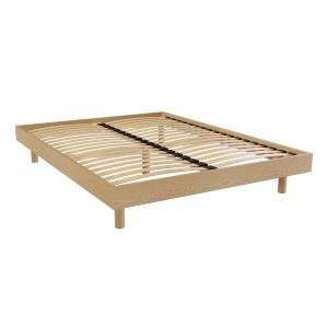 Abc Meubles - Sommier à lattes 140x200 Kit Noé en bois massif - Gris