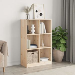 VidaXL Bibliothèque 70x33x110 cm bois massif de pin, étagère, étagère à livres, support de livres, armoire de rangement, porte-livres