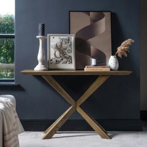 Pier Import - Console en bois de chêne moderne manhattan