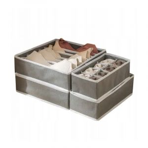 Organisateur Pour Tiroir Lingerie Chaussettes Chaussettes Pour Garde-Robe Ensemble 4en1