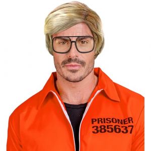 Ruedelafete W WIDMANN MILANO Party Fashion wig, killer clown, Men, 01256, Multicolor, One size