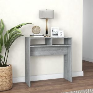 VidaXL Table console Sonoma gris 78x30x80 cm Bois d'ing&eacute;nierie