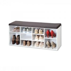 Meuble à chaussures d'intérieur - Banc avec coussin pour l'entrée