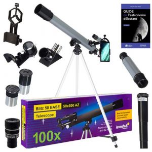 HND Télescope astrophotographie levenhuk blitz 50 base avec zoom, oculaires et accessoires