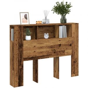 VidaXL Armoire de tête de lit vieux bois 140x18,5x102,5 cm