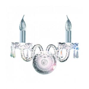 Searchlight Applique 2 ampoules Hale, en chrome et cristal