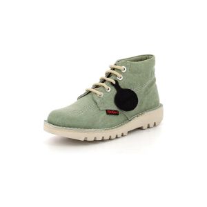 Kickers Bottillons Toile Kick Hi Vert - Couleur Vert - Taille 36