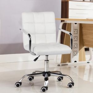 Fauteuil de Bureau Hauteur Réglable Chaise de Bureau Roulettes Pivotantes