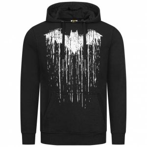 DC Comics Chandail à Capuchon Batman Paint de pour Homme, Noir (Noir Noir), M UK