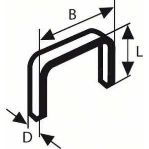 Bosch Agrafe à fil fin de type 59 10,6 x 0,72 x 8 mm