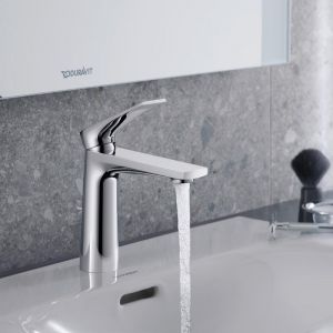 Duravit Tulum m Mitigeur de lavabo, FreshStart, avec garniture découlement, saillie 135mm, TU1021001010 - TU1021001010