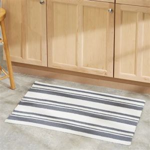 InterDesign 19350EU Ellis Tapis de Bain Gris/Ivoire 53 x 86 cm