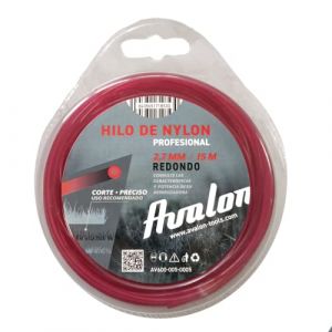 Avalon Fil Rond en Nylon Universel pour débroussailleuse et Tondeuse (2,7 mm x 15 m)