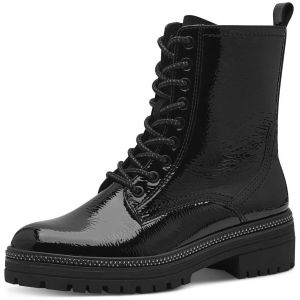 Marco Tozzi Bottines à Lacets pour Femme 2-25202-43 Botte Tendance, Imprimé Noir, 40 EU