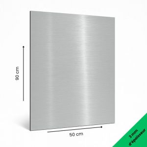 Signaletique.biz France - Panneau Composite Aluminium Brossé 3 mm. Plaque alu avec au Centre un Polyéthylène (pvc) Aluminium Composite Brossé 3 mm