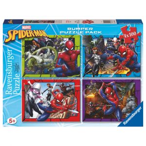 Ravensburger Puzzle de 4x100 pi&egrave;ces Marvel Spiderman