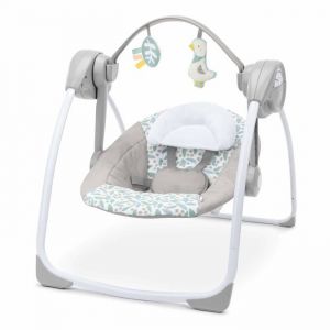 Ingenuity Balancelle Portable Comfort 2 Go - 6 Vitesses - Balancelle bebe electrique - 10 Mélodies - 2 Jouets - 0-9M - Endless Blooms