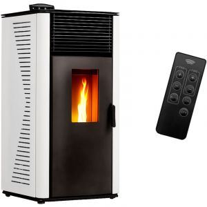 Po&ecirc;le &agrave; granul&eacute;s &eacute;tanche Anita 12 kW Blanc Sannover