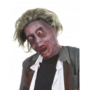 Cagoule zombie avec perruque adulte Halloween