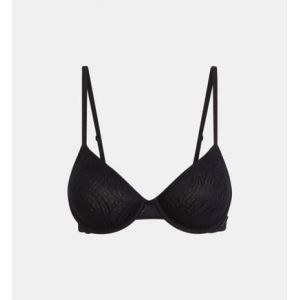 Calvin Klein Soutien-gorge demi-corbeille avec armatures dentelle Sheer Marquisette Noir - Couleur Noir - Taille 85B